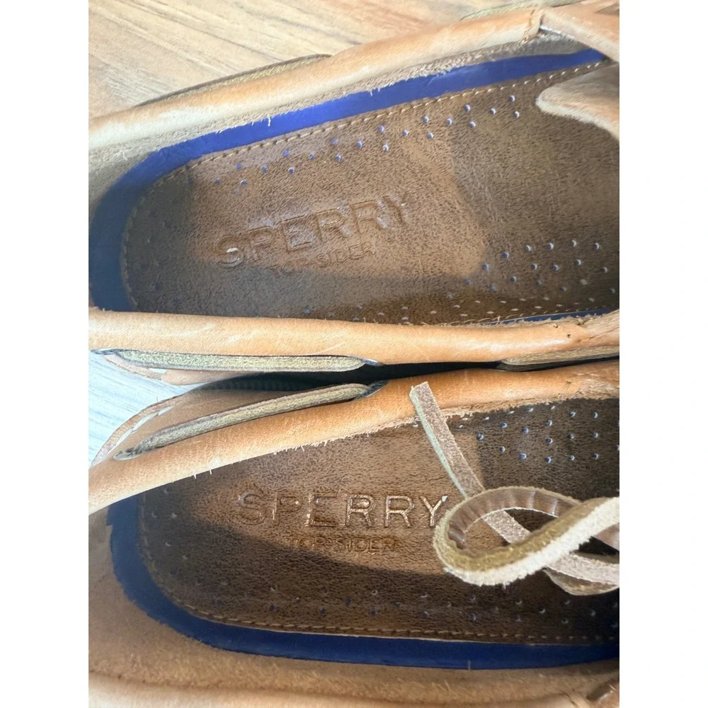 Sperry Top-Sider Authentic Original Boat Shoes Mens 7M Tan Leather 0197640